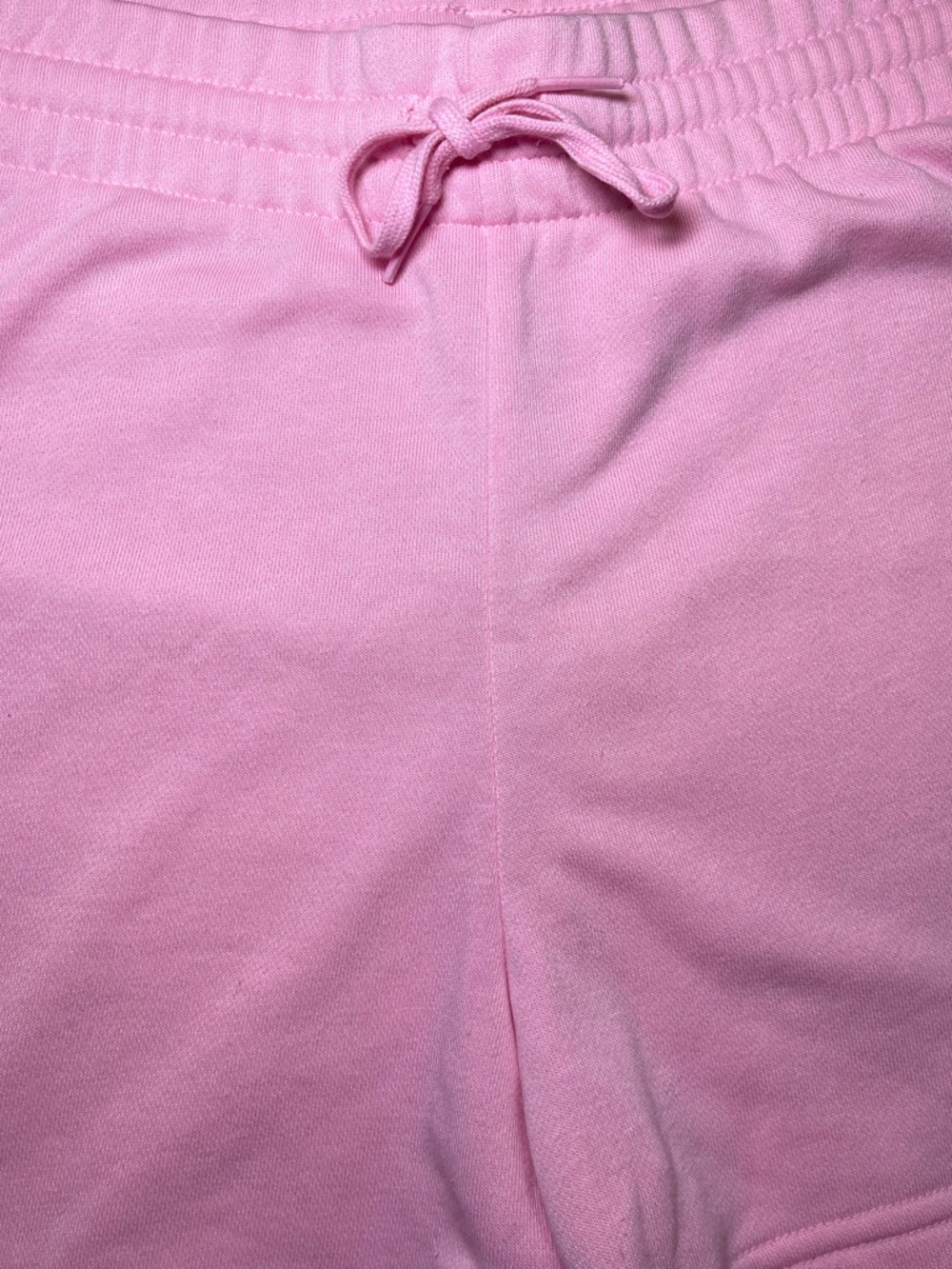 Adidas Women's Essentials Linear French Terry Shorts in Light Pink Size XL - Picture 12 of 13